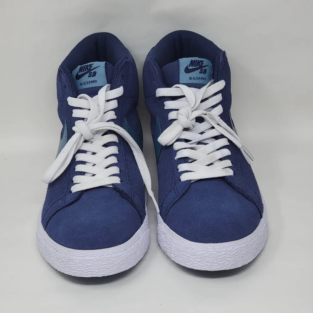 Nike Blue and Teal High-Top Sneakers - Size 14